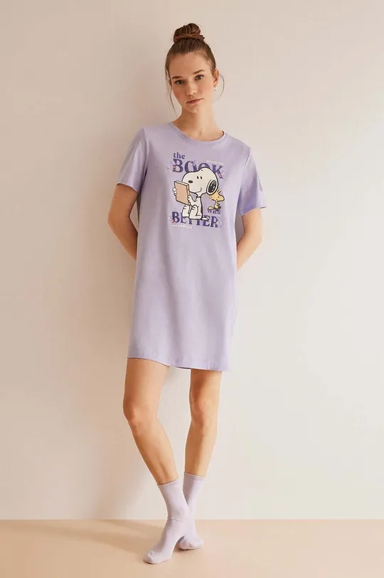 women'secret camicia da notte di lana Snoopy Donna