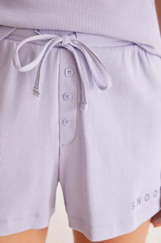 fioletowy women'secret piżama bawełniana Snoopy