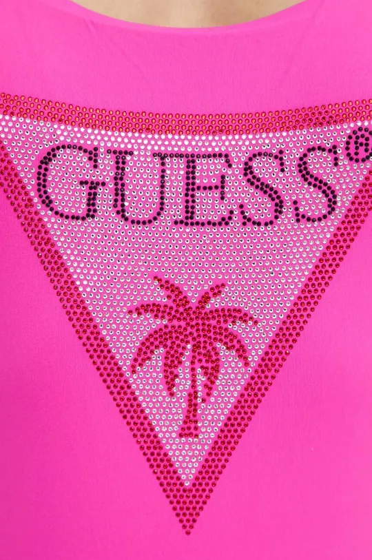 różowy Guess jednoczęściowy strój kąpielowy