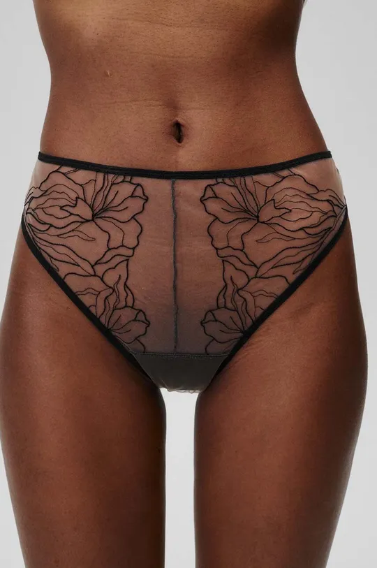 Brazílske nohavičky Undress Code Wildflower čierna