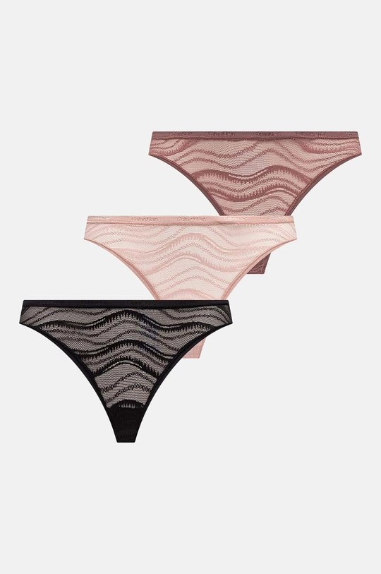 Calvin Klein Underwear stringi 3-pack dzianina różowy 000QD5216E