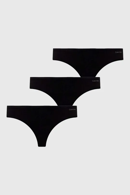 μαύρο Στρινγκ Calvin Klein Underwear 3-pack Γυναικεία