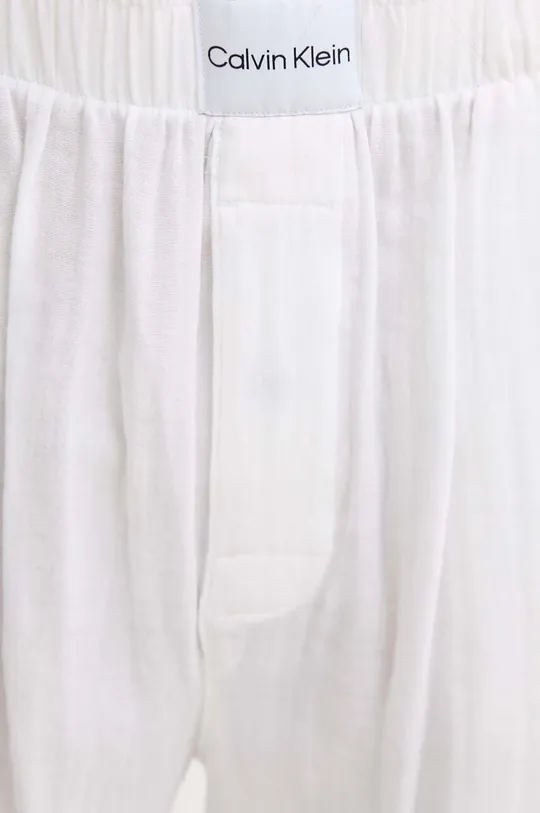 beżowy Calvin Klein Underwear spodnie piżamowe bawełniane