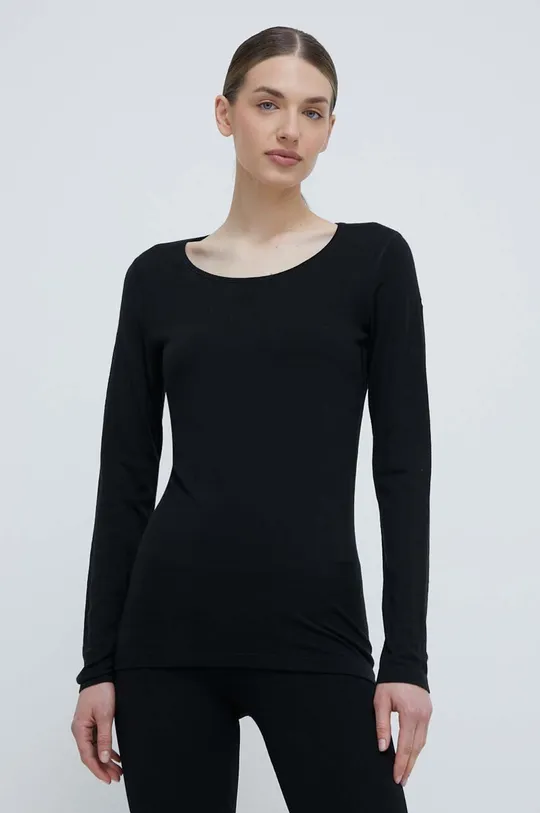 μαύρο Λειτουργικό μακρυμάνικο πουκάμισο Icebreaker 200 Oasis Γυναικεία
