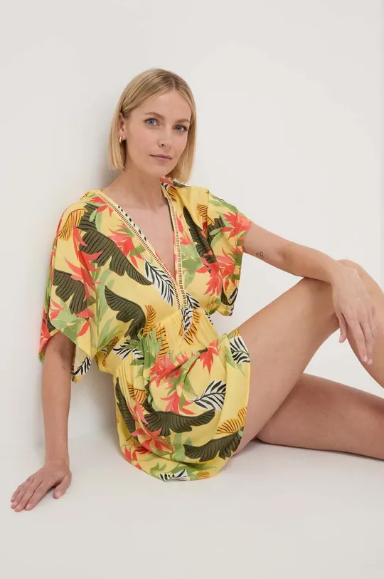 giallo Desigual tappetino mare TROPICAL PARTY Donna