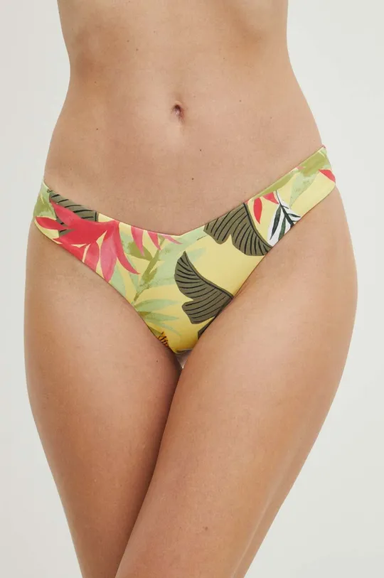 żółty Desigual figi kąpielowe PALMS BOTTOM Damski