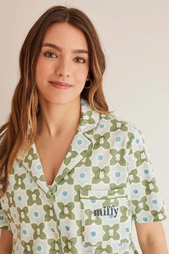 women'secret piżama bawełniana Miffy zielony