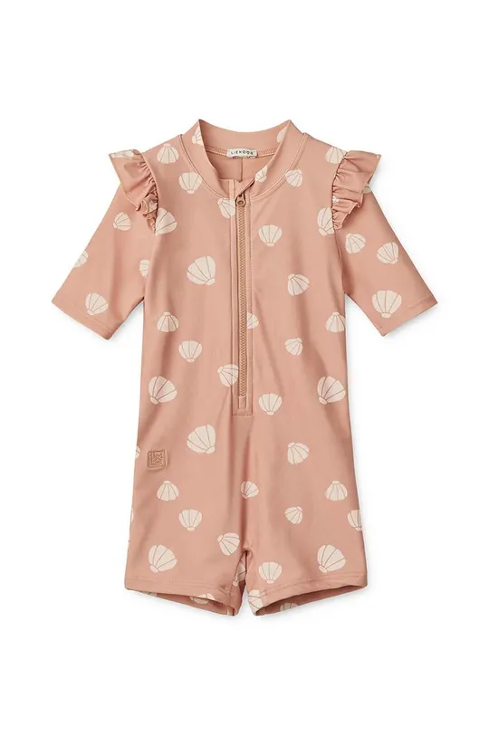ροζ Μαγιό για μωρά Liewood Amel Printed Swim Jumpsuit Για κορίτσια
