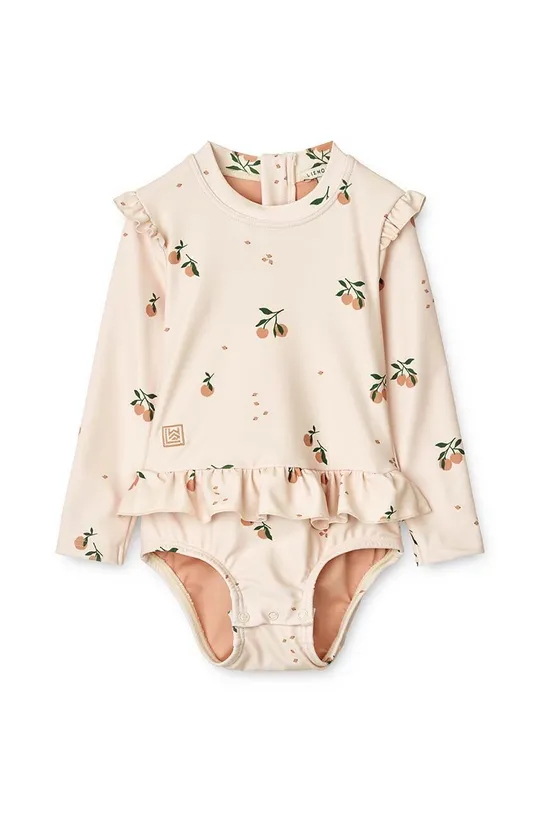 beżowy Liewood jednoczęściowy strój kąpielowy niemowlęcy Sille Baby Printed Swimsuit Dziewczęcy