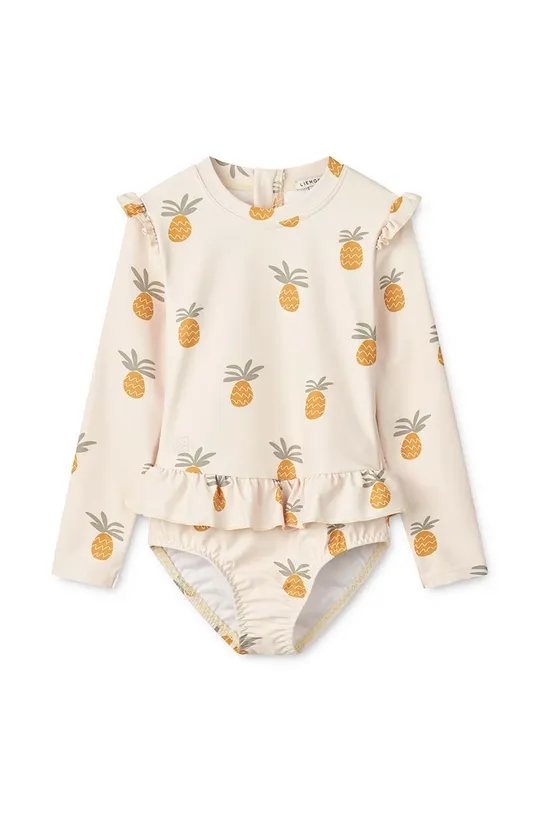 żółty Liewood jednoczęściowy strój kąpielowy dziecięcy Sille Printed Swimsuit Dziewczęcy