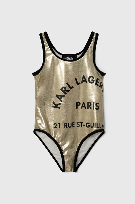 Jednodielne detské plavky Karl Lagerfeld zlatá