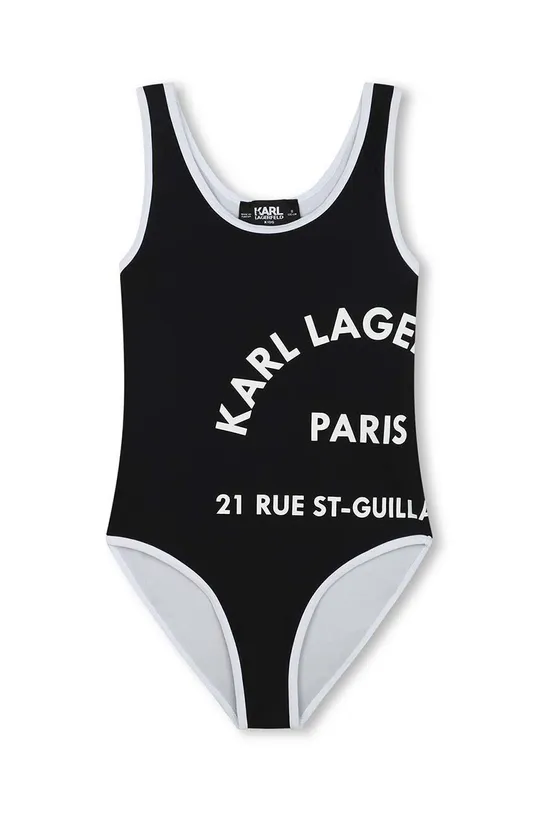 Enodelne otroške kopalke Karl Lagerfeld črna
