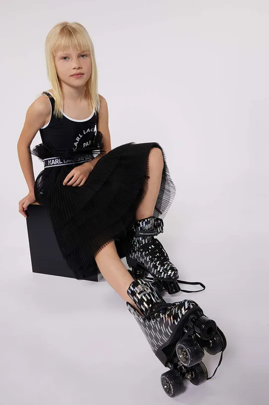 čierna Jednodielne detské plavky Karl Lagerfeld