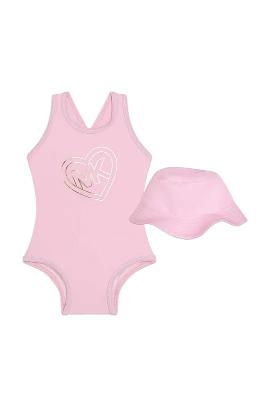ružová Jednodielne plavky pre bábätká Michael Kors Dievčenský