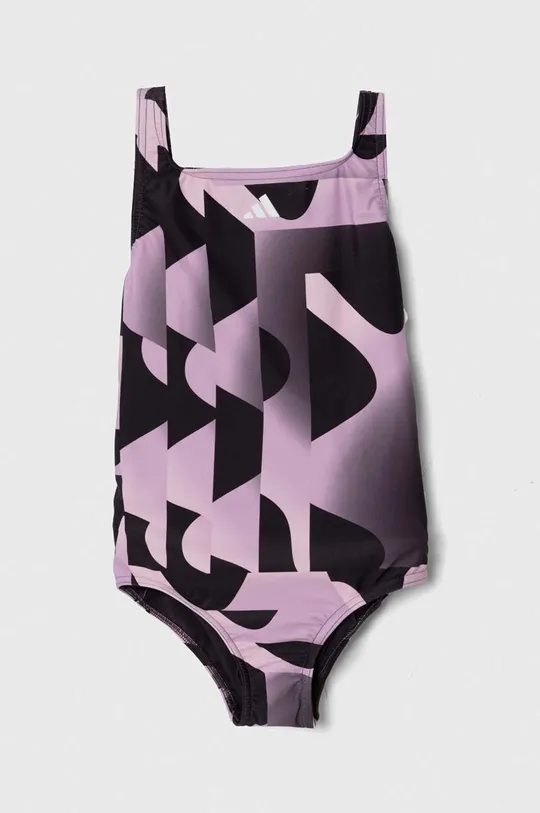 фіолетовий Суцільний дитячий купальник adidas Performance Для дівчаток