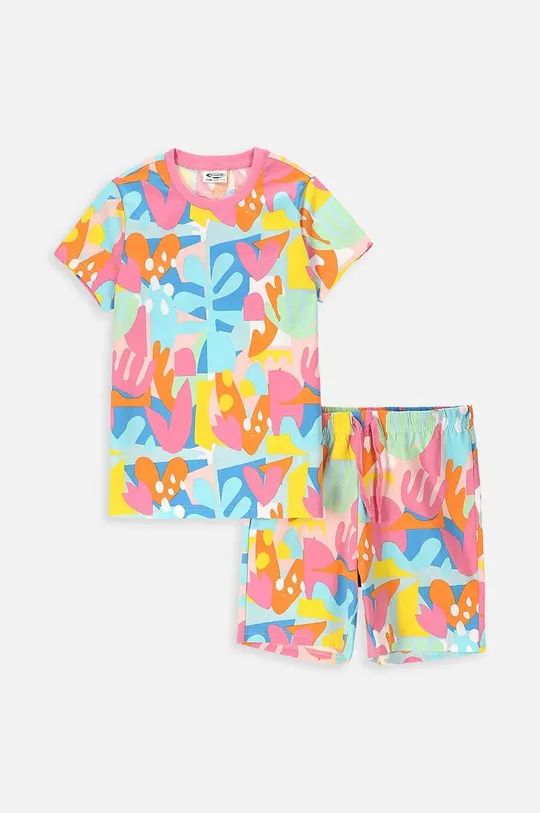 šarena Dječja pamučna pidžama Coccodrillo Za djevojčice