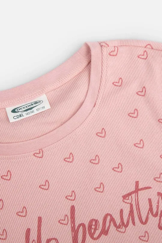 roza Dječja pamučna pidžama Coccodrillo