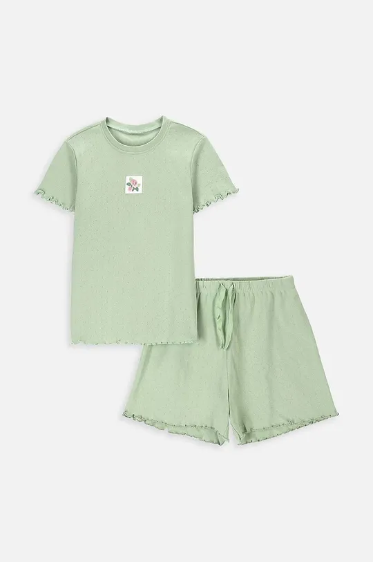 zelena Dječja pamučna pidžama Coccodrillo Za djevojčice