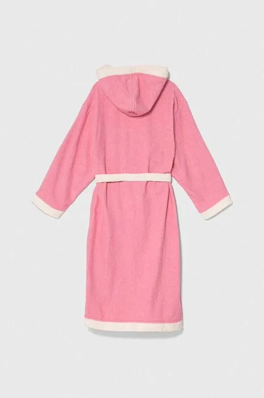 Дитячий бавовняний халат United Colors of Benetton рожевий