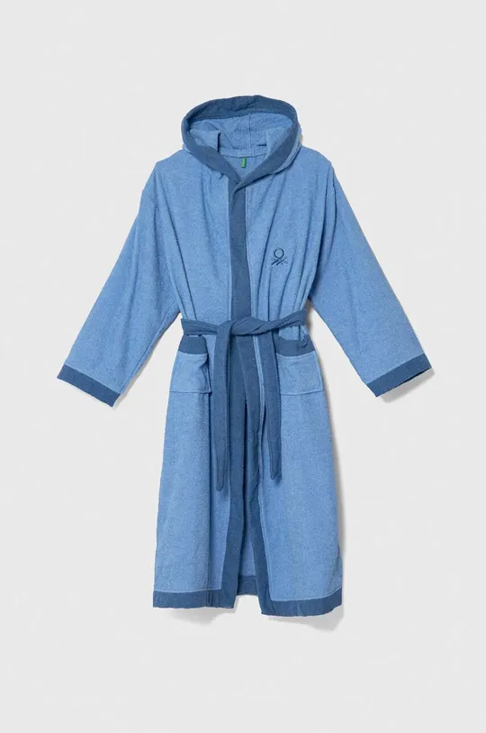 голубой Детский хлопковый халат United Colors of Benetton Для девочек