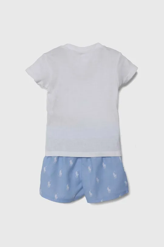 Detské bavlnené pyžamo Polo Ralph Lauren modrá