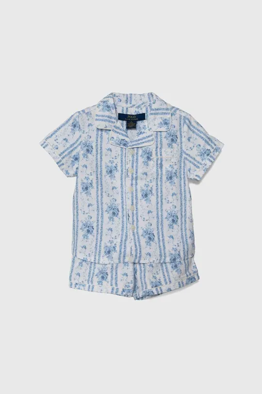 kék Polo Ralph Lauren gyerek pamut pizsama Lány