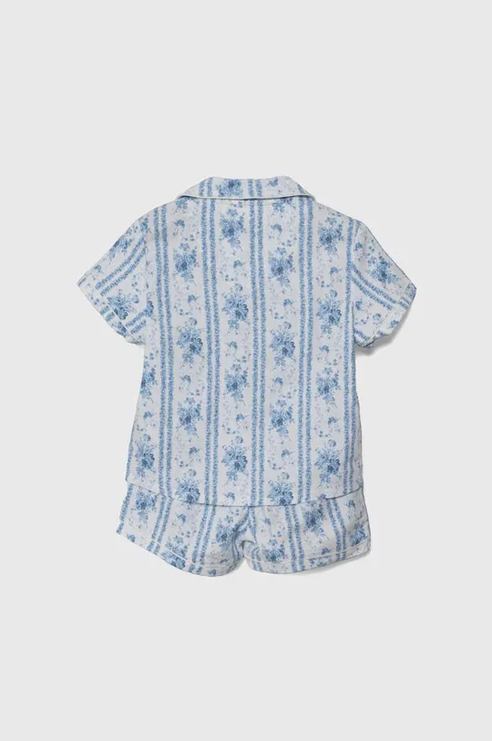Детская хлопковая пижама Polo Ralph Lauren голубой