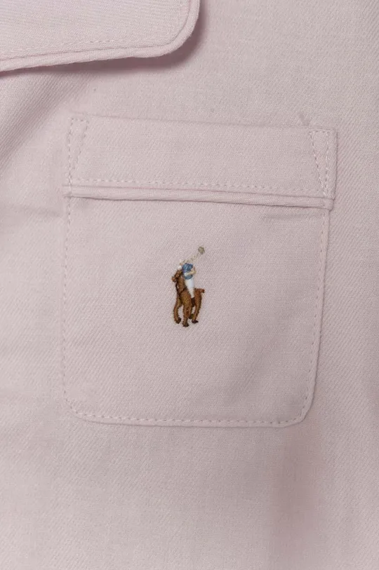 рожевий Дитяча бавовняна піжама Polo Ralph Lauren