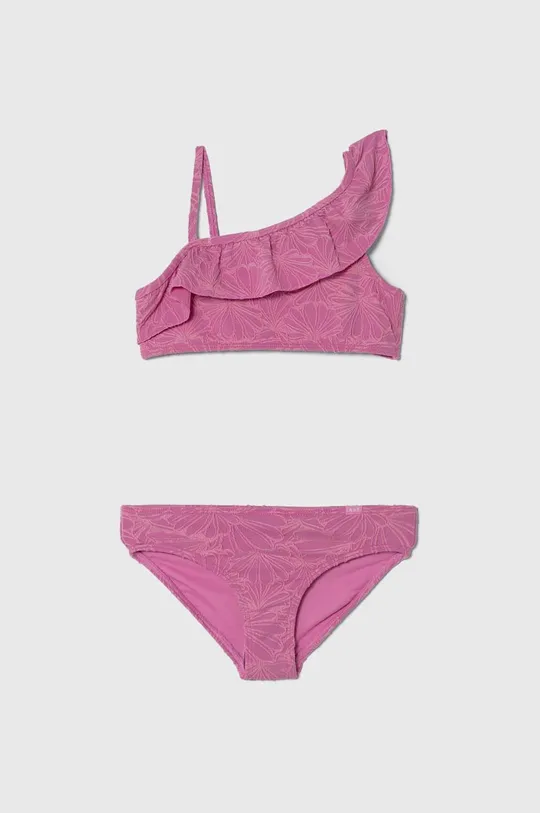 roza Dječji dvodijelni kupaći kostim Abercrombie & Fitch Za djevojčice