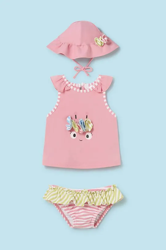 różowy Mayoral Newborn dwuczęściowy strój kąpielowy niemowlęcy Dziewczęcy