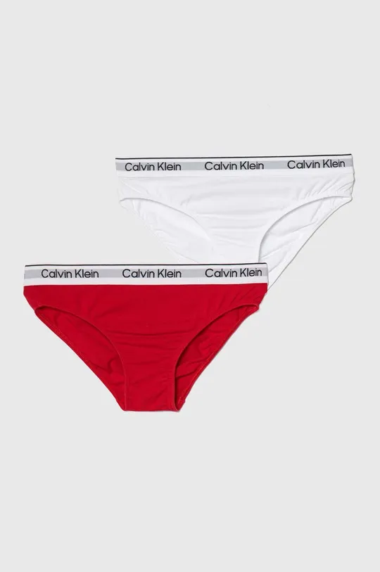 rdeča Otroške spodnje hlače Calvin Klein Underwear 2-pack Dekliški