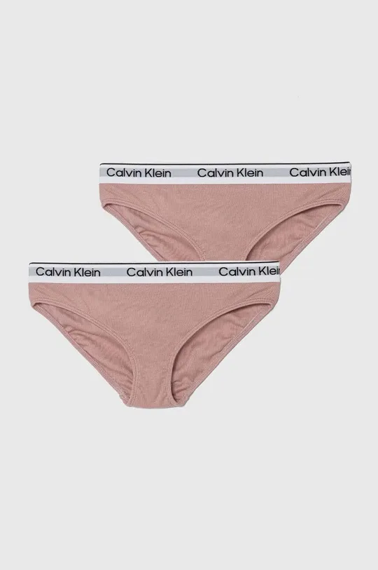 roza Dječje gaćice Calvin Klein Underwear 2-pack Za djevojčice