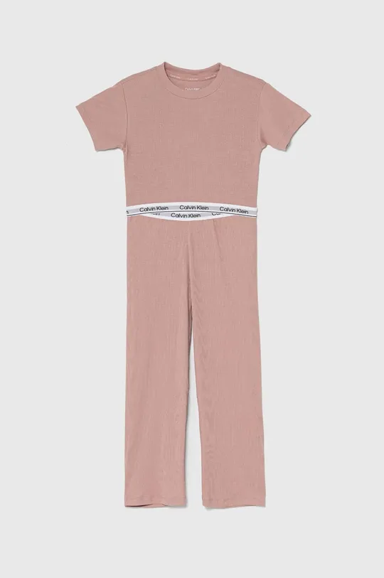 roza Otroška pižama Calvin Klein Underwear Dekliški