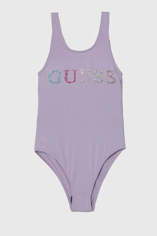 фіолетовий Суцільний дитячий купальник Guess Для дівчаток