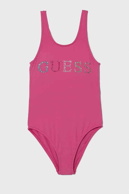 рожевий Суцільний дитячий купальник Guess Для дівчаток