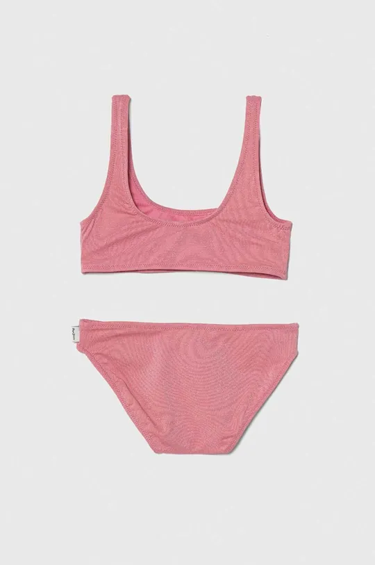 Dvodelne otroške kopalke Pepe Jeans LUREX SC BIKINI SET roza