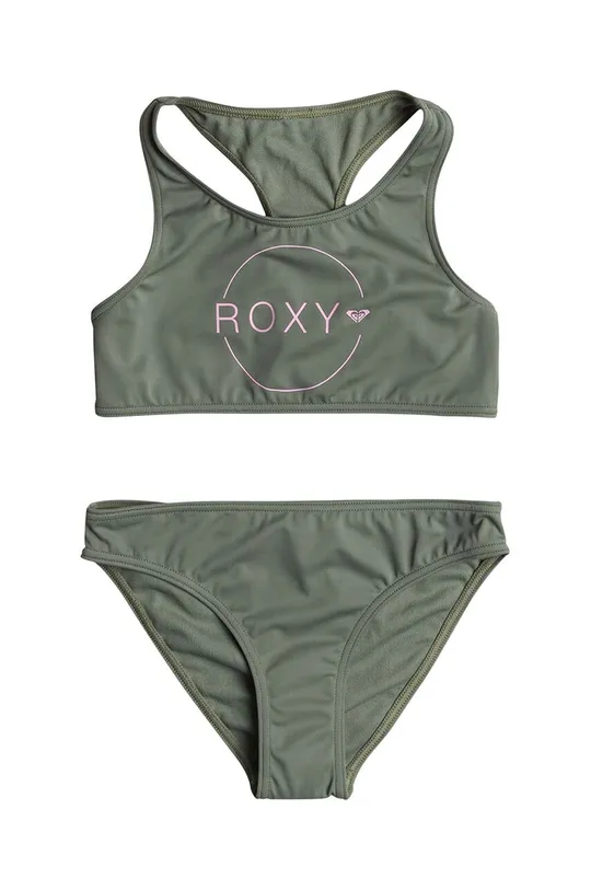 zielony Roxy dwuczęściowy strój kąpielowy dziecięcy BASIC ACTIVE CR Dziewczęcy