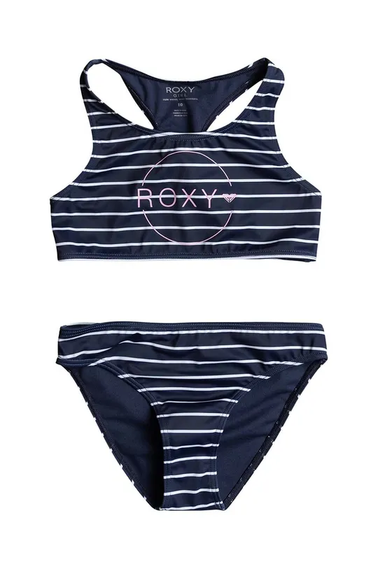 granatowy Roxy dwuczęściowy strój kąpielowy dziecięcy BICOASIC STRI Dziewczęcy
