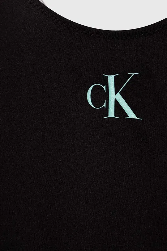 Ολόσωμο παιδικό μαγιό Calvin Klein Jeans μαύρο