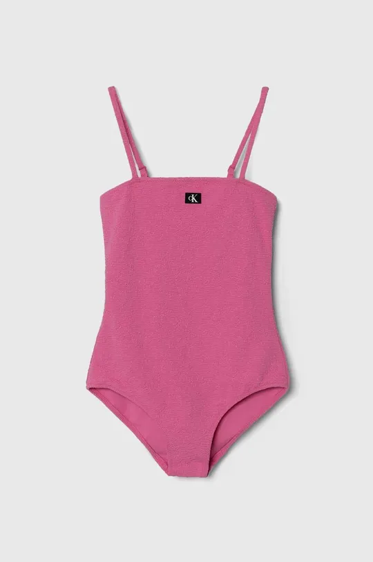 roza Dječji jednodijelni kupaći kostim Calvin Klein Jeans Za djevojčice