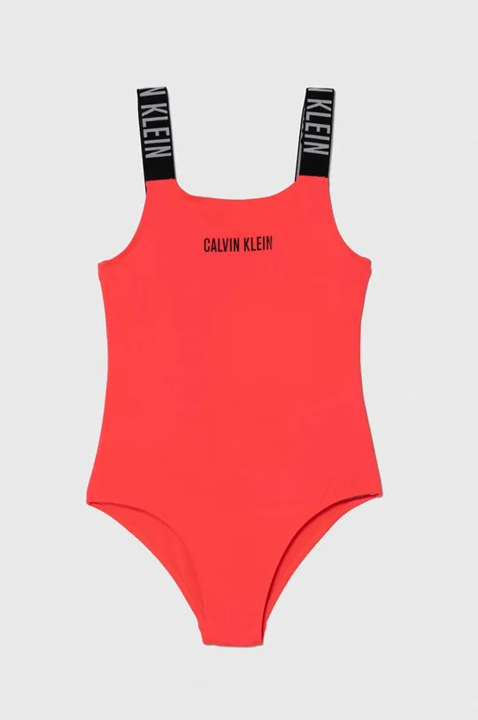 червоний Суцільний дитячий купальник Calvin Klein Jeans Для дівчаток