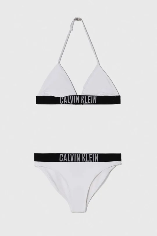biela Dvojdielne detské plavky Calvin Klein Jeans Dievčenský