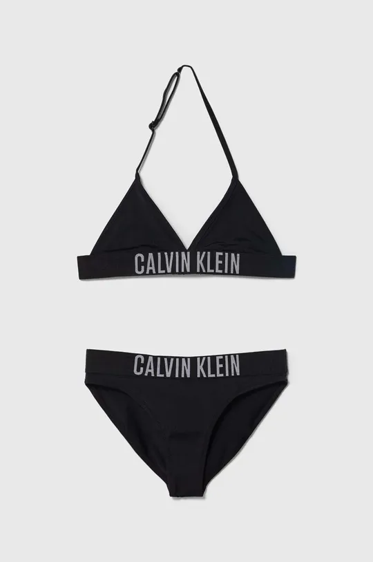 fekete Calvin Klein Jeans kétrészes gyerek fürdőruha Lány