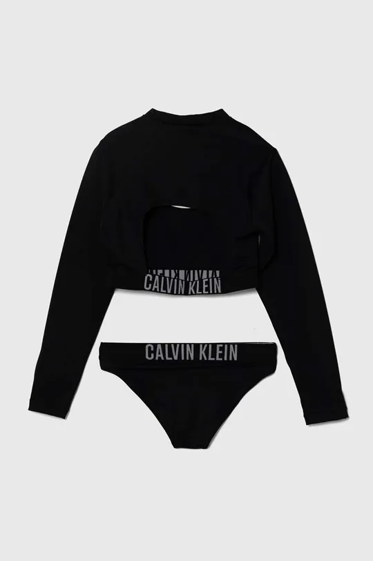 Dvodelne otroške kopalke Calvin Klein Jeans črna
