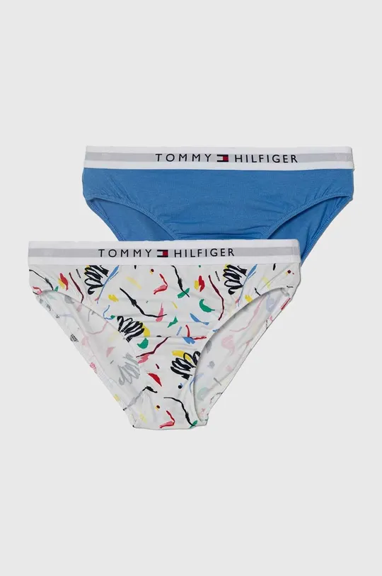 modra Otroške spodnje hlače Tommy Hilfiger 2-pack Dekliški