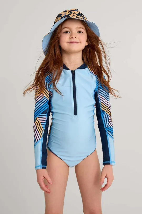блакитний Суцільний дитячий купальник Reima Aalloilla Для дівчаток