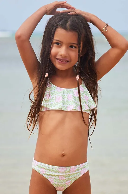 zelena Dječji dvodijelni kupaći kostim Roxy HIBILINE FLUTTE Za djevojčice
