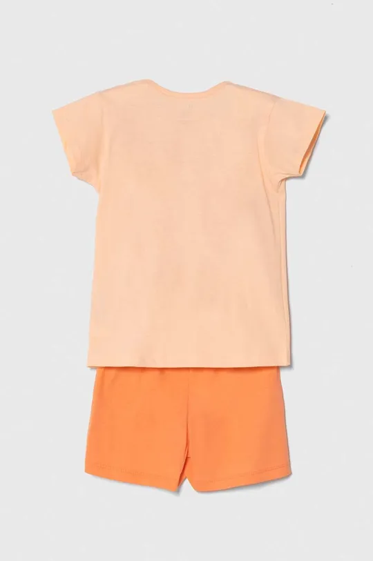 Detské bavlnené pyžamo zippy 2-pak oranžová