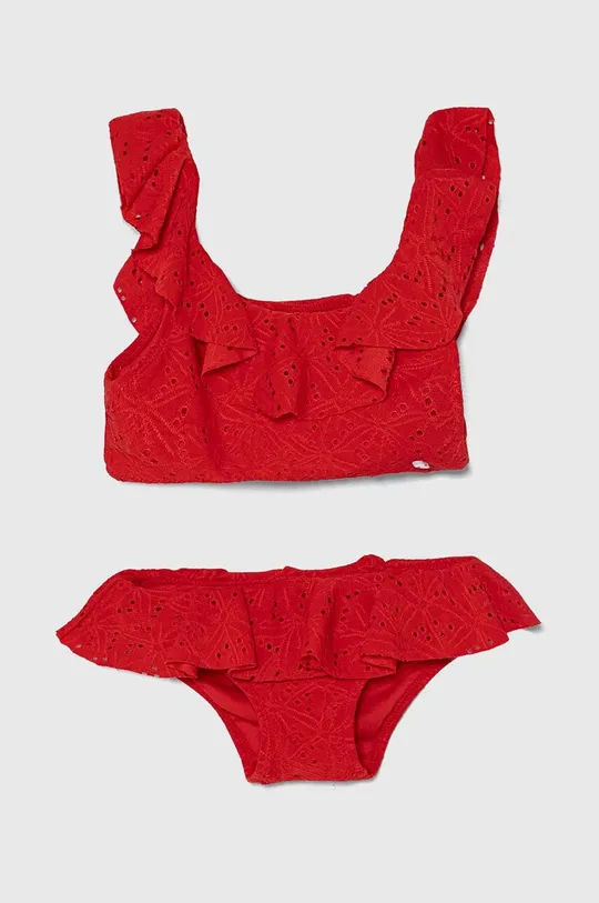 červená Dvojdielne detské plavky zippy Dievčenský