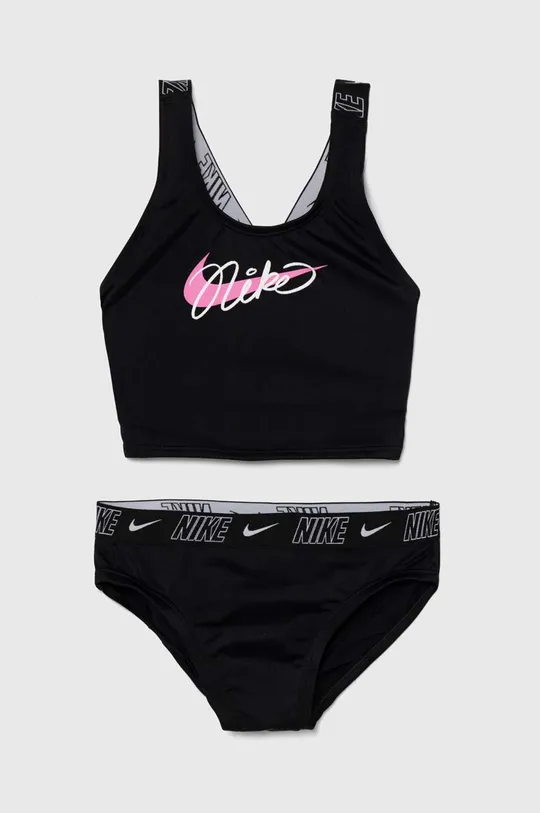 crna Dječji dvodijelni kupaći kostim Nike Kids LOGO TAPE Za djevojčice